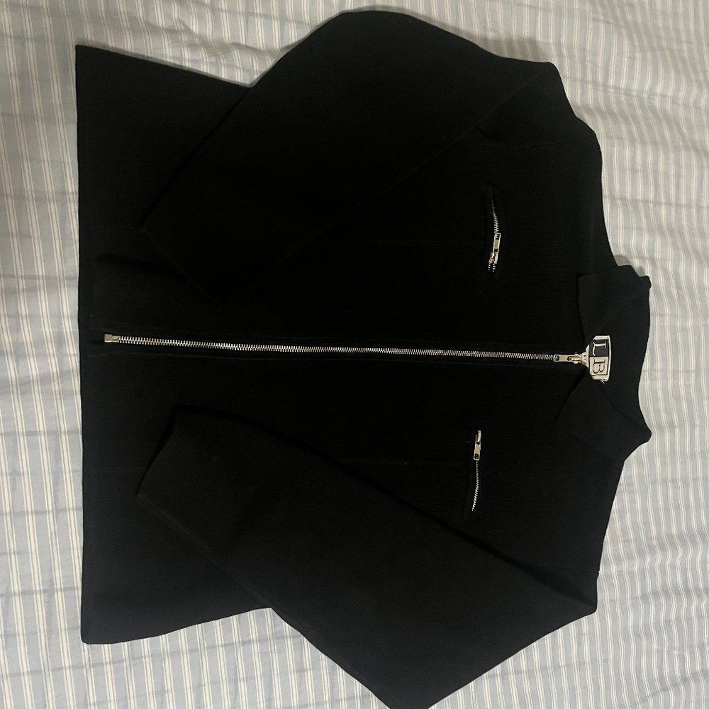 LB Essentials black zip-up jacket size-M